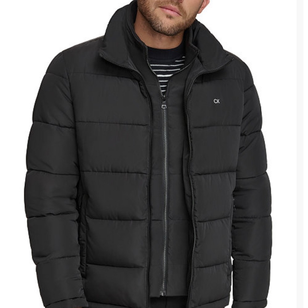 Calvin Klein Men's Black Puffer Jacket Size Small